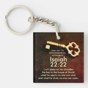 Isaiah 22:22 Schlüssel zum House of David Bible Ve Schlüsselanhänger