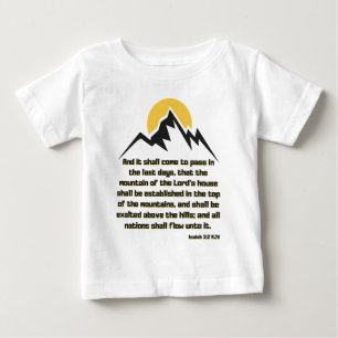 Isaiah 2:2 Bibelschrift Zitat KJV Baby T-shirt