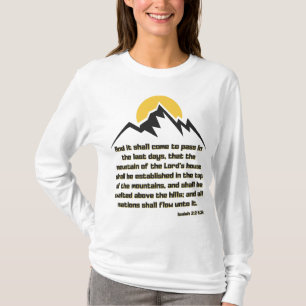 Isaiah 2:2 Bibelschrift Zitat KJV Frauen T-Shirt