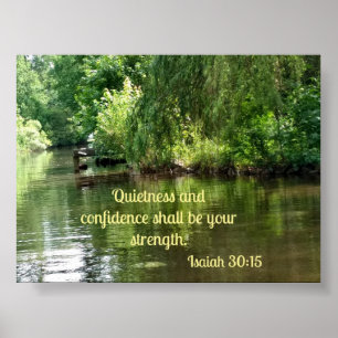 Isaiah 30:15 Ruhe und Zuversicht sollen Poster