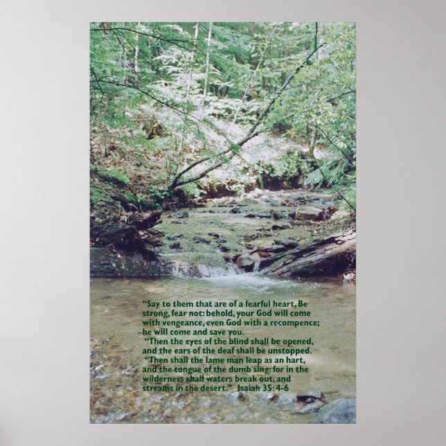 Isaiah 35:4-6 poster (Vorne)