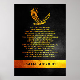 Isaiah 40:28-31 Bibelverse Poster