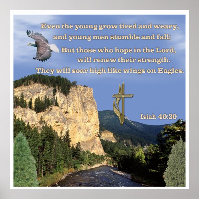 Isaiah 40:30-31 poster (Vorne)