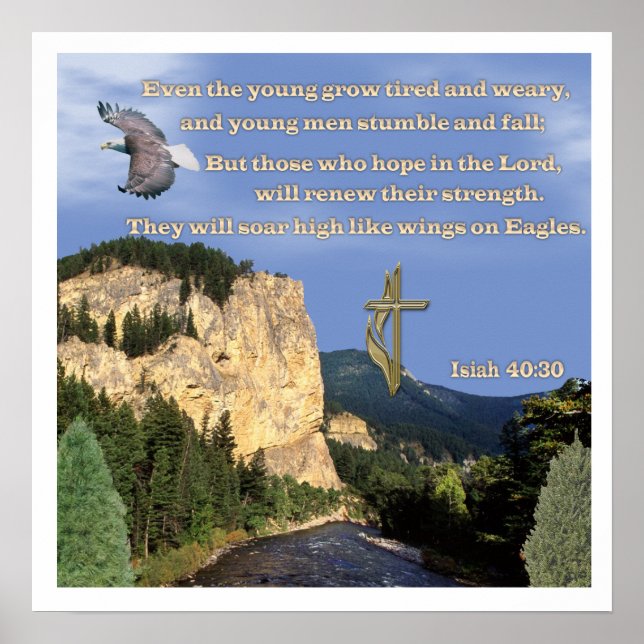 Isaiah 40:30-31 poster (Vorne)