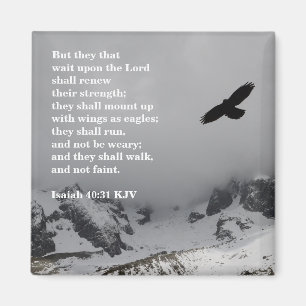 Isaiah 40:31 - Aber sie, die auf den Herrn warten Magnet