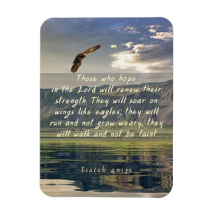 Isaiah 40:31 Auf Flügeln aufsteigen wie Adlermagne Magnet