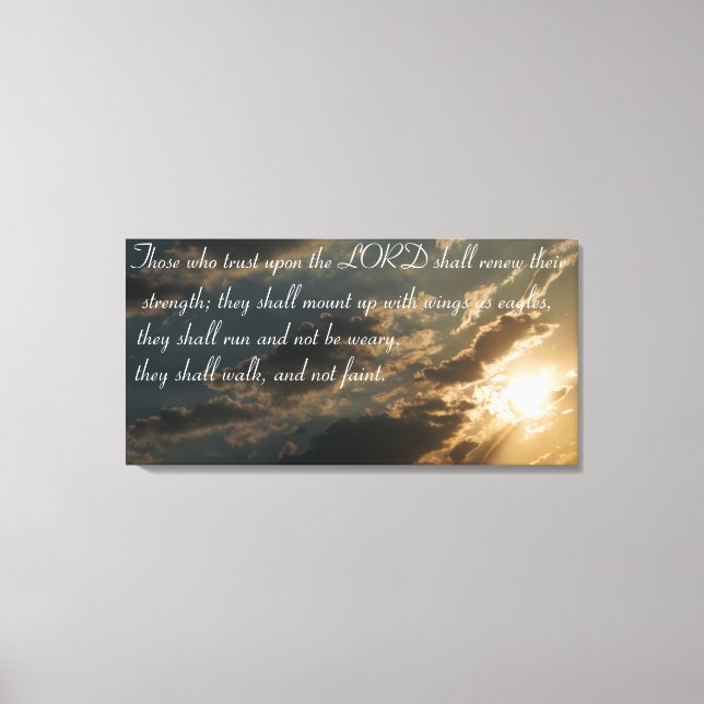 Isaiah 40:31 Bibel Vers Leinwand drucken (Vorderseite)