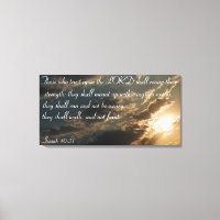 Isaiah 40:31 Bibel Vers Leinwand drucken