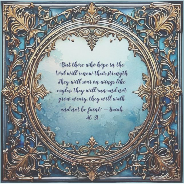 Isaiah 40:31 Bibel Verse Custom-Cut Vinyl Sticker (Vorderseite)
