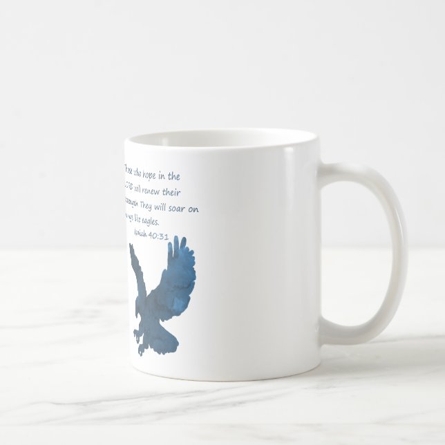 Isaiah 40 31 Bibelverse Adler Kaffeetasse (Rechts)