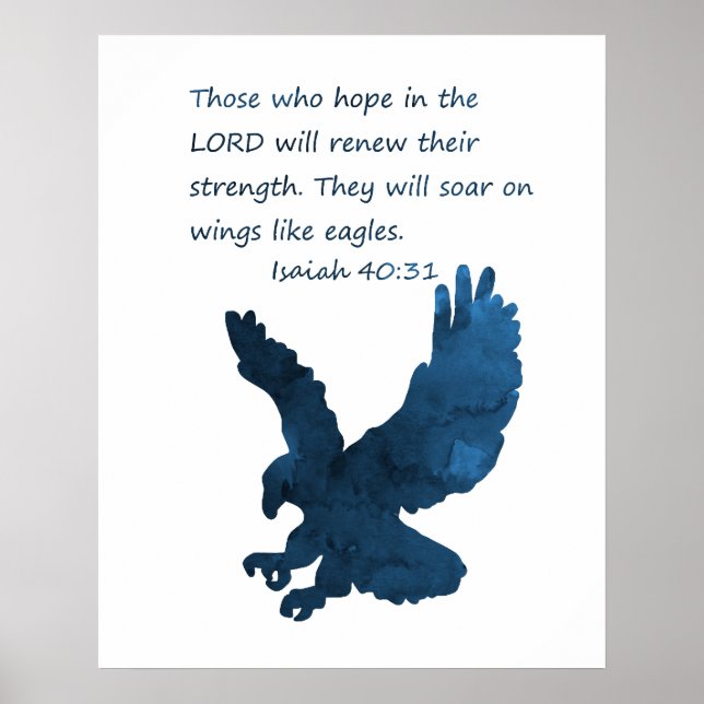 Isaiah 40 31 Bible Verse Eagle Poster (Vorne)