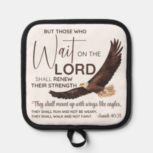 Isaiah 40:31 Die auf die Lord Scripture warten Topflappen