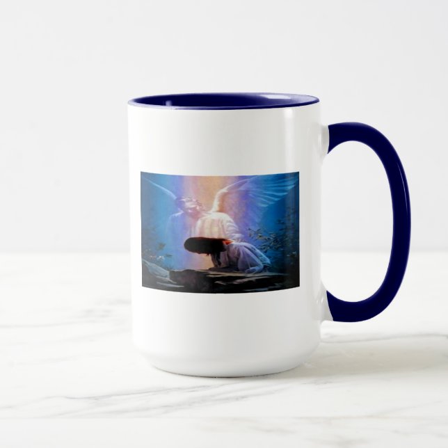 Isaiah 40:31 Gebet Angel Ringer Kaffee Tasse. Tasse (Rechts)