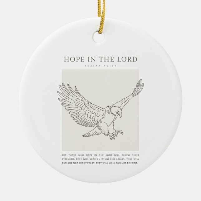 Isaiah 40:31 Hoffnung im Herrn Keramik Ornament (Vorne)