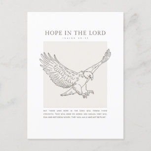 Isaiah 40:31 Hoffnung im Herrn Postkarte