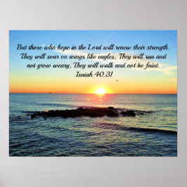 ISAIAH 40:31 HOFFNUNG IN DER LORD-SCRIPTURE POSTER