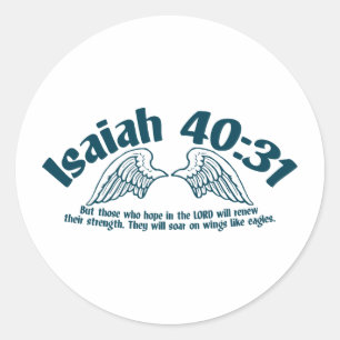 Isaiah 40:31 runder aufkleber