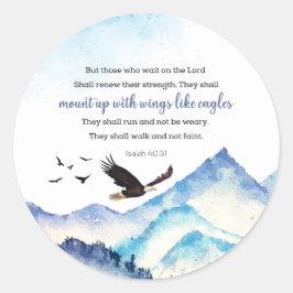 Isaiah 40:31 runder aufkleber
