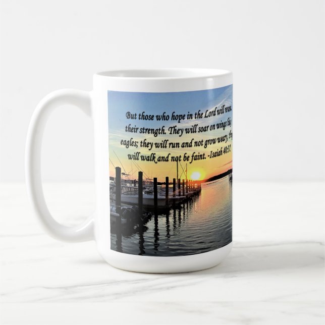 ISAIAH 40:31 SCRIPTURE VERSE KAFFEETASSE (Links)