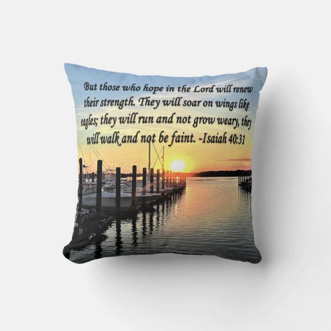 ISAIAH 40:31 SCRIPTURE VERSE KISSEN (Vorderseite)