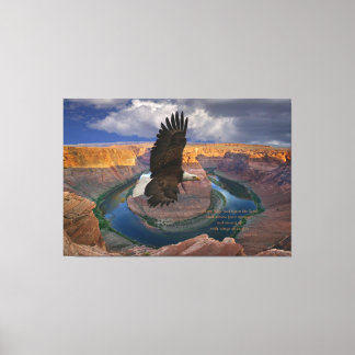 Isaiah 40:31 Scripture Wings as Eagles Print Leinwanddruck
