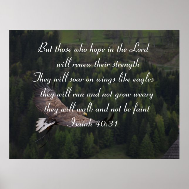 Isaiah 40:31 - Sie werden auf Flügeln wie Adler st Poster (Vorne)
