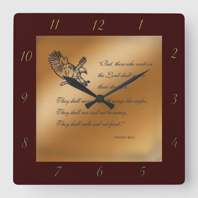 Isaiah 40:31 Uhr Wall (Vorderseite)