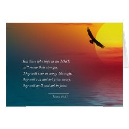 Isaiah 40:31Bible Verse Grußkarte bearbeitet