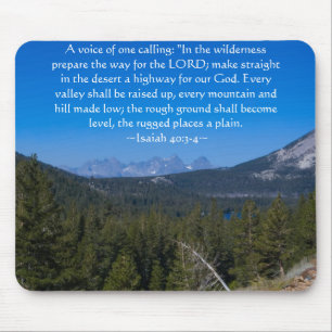 Isaiah 40:3-4 Mammottsseen Mousepad