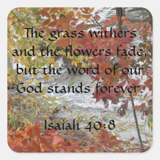 Isaiah 40:8 Aufkleber (Vorderseite)