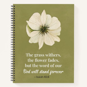 Isaiah 40:8 Christliches Journal der Blumenbibel Notizbuch