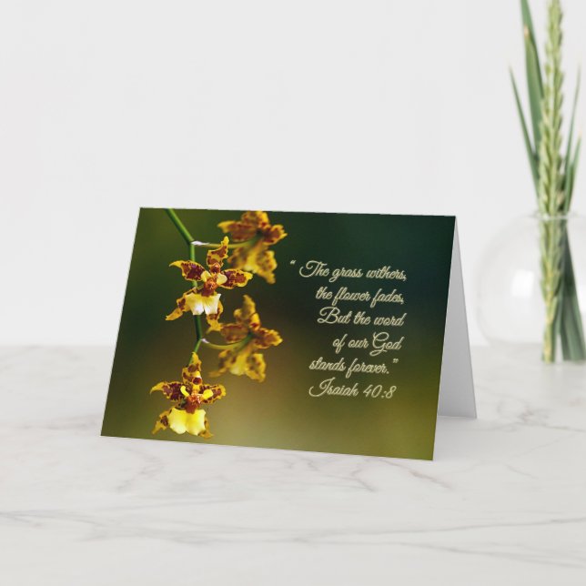 Isaiah 40:8 Inspiration Karte (Vorderseite)