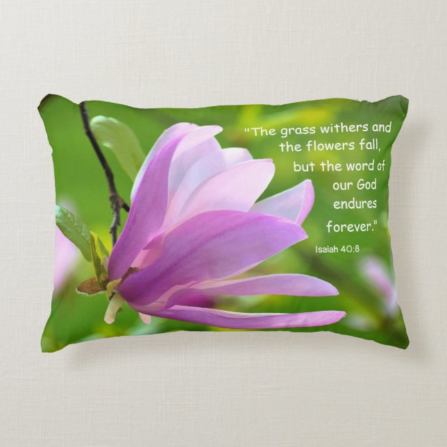 Isaiah 40:8 Lumbar Accent Pillow Dekokissen (Vorderseite)