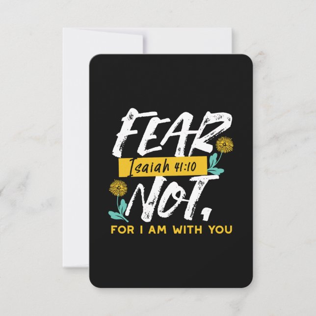 Isaiah 41:10 - Angst nicht Inspiration Bibel Verse Dankeskarte (Vorderseite)