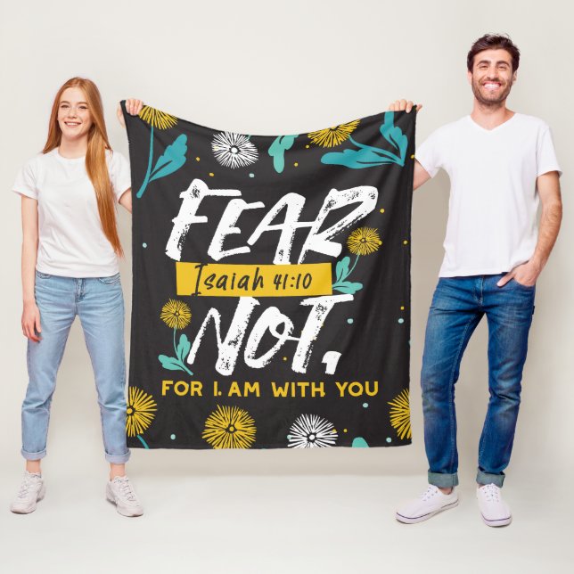 Isaiah 41:10 - Angst nicht Inspiration Bibel Verse Fleecedecke (Beispiel)