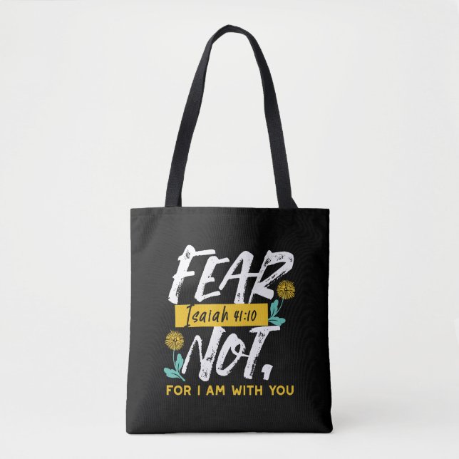 Isaiah 41:10 - Angst nicht Inspiration Bibel Verse Tasche (Vorderseite)