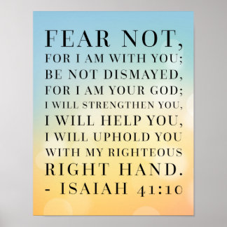 Isaiah 41:10 Bibelangebot Poster