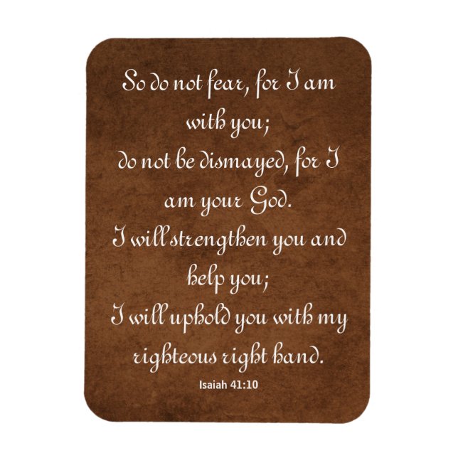 Isaiah 41:10 Bibelverse für Stärke Magnet (Vertikal)