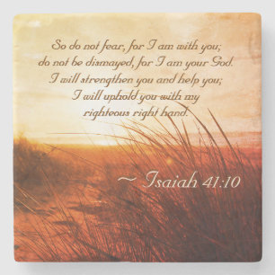 Isaiah 41:10 Bibelverse Fürchte nicht, dass ich be Steinuntersetzer