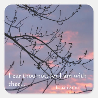 Isaiah 41:10 Bibelverse Quadratischer Aufkleber