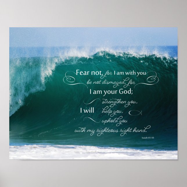 Isaiah 41 10 Bible Verse Poster (Vorne)
