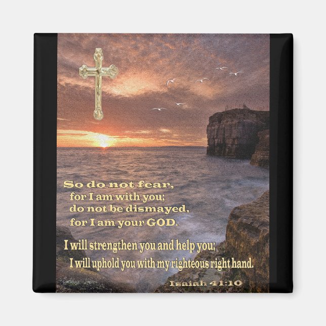 Isaiah 41: 10 christliche Geschenke Magnet (Vorne)