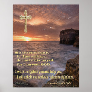 Isaiah 41 10 christliches Poster