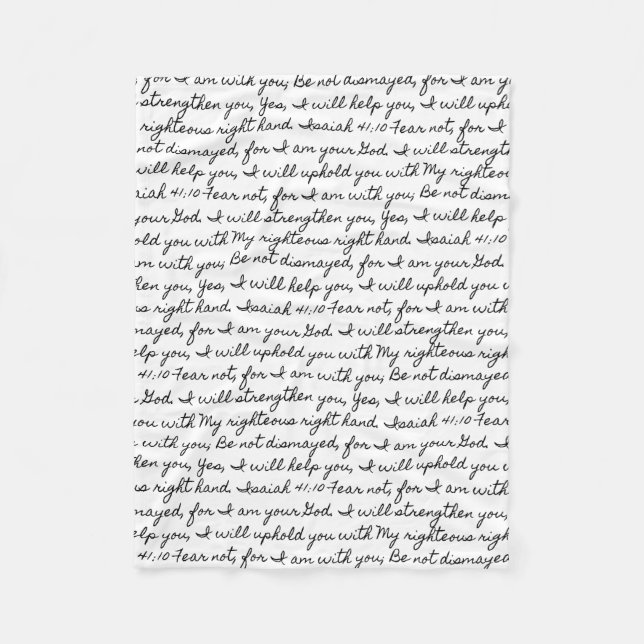 Isaiah 41:10 fleecedecke (Vorderseite)