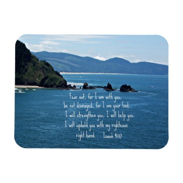 Isaiah 41:10 Fürchte mich nicht, weil ich bei dir  Magnet (Horizontal)
