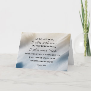Isaiah 41:10 Fürchte nicht, dass ich bei dir bin B Karte