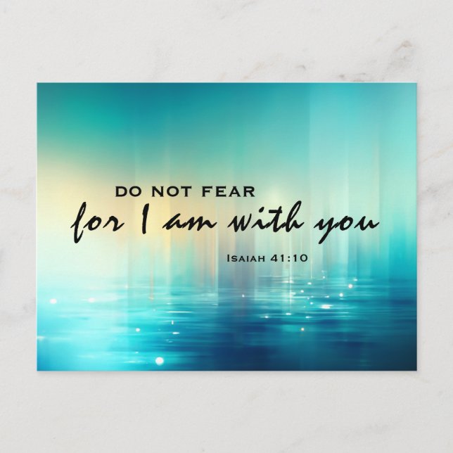 Isaiah 41:10 keine Angst Bibelverse Christlich Postkarte (Vorderseite)