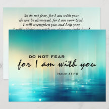 Isaiah 41:10 keine Angst vor Bibel Verse Flat Card