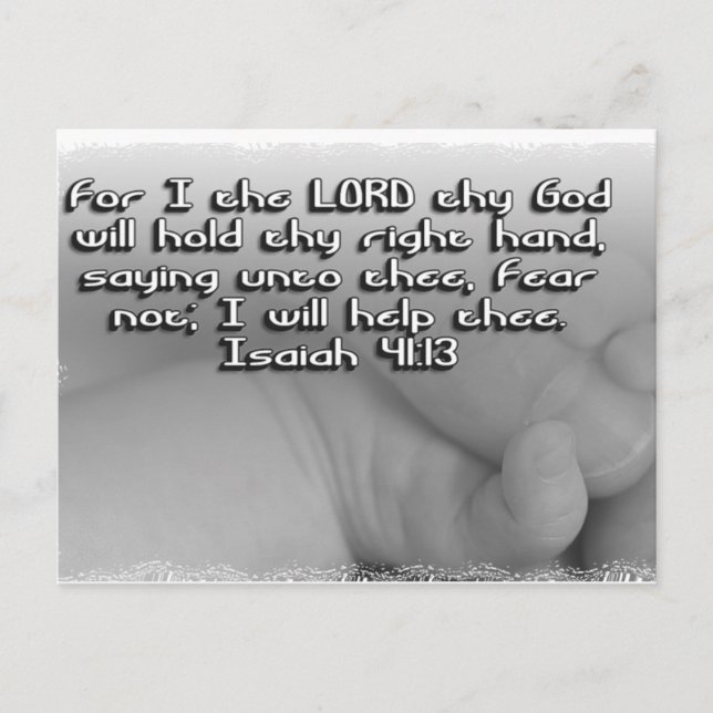 Isaiah 41:13 ANGST NICHT - ICH WERDE IHNEN HELFEN Postkarte (Vorderseite)