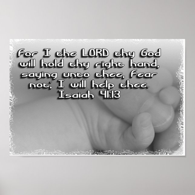 ISAIAH 41:13 CRAINTE NON - POSTER (Devant)